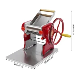 Pastamaskiner-Elektrisk Nudeltillverkare, Justerbar Nudeltjocklek, För 5-10 Personer, Hållbart Rostfritt Stål