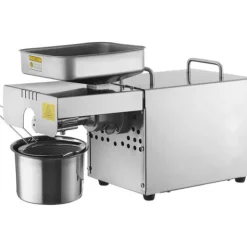 Elektrisk oljepressmaskin, 850 W, rostfritt stål, justerbar temperatur 0-300 ℃ för pressning av jordnötter och sesamfrön.