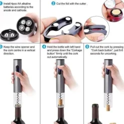 Elektrisk Öppnare - Professionell - INOX - Automatisk - Avtagbar Kapsylåtare - 80 Flaskor