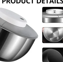 Elektrisk salladstork, frukt- och grönsakstork, 4,5L stor automatisk salladsgrönsakstork, USB-laddningsbar salladstork, sallad, frukt- och grönsaksto | CDON