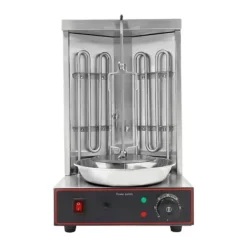 Elektrisk Shawarma Grillmaskin, 3000W Effekt, Automatisk Rotationsdesign,Silver