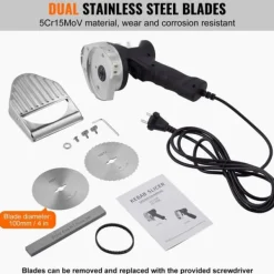 Elektriska Knivar-Elektrisk shawarmakniv, Turkisk döner kebab, köttgyroskärare med 2 blad - effektiv och praktisk!