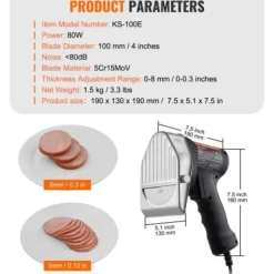 Elektrisk Shawarma-kniv, 19x13x19 cm, Rostfritt stål