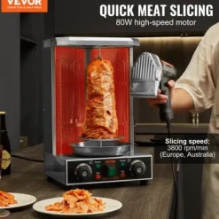 Elektrisk Shawarma-kniv, 19x13x19 cm, Rostfritt stål