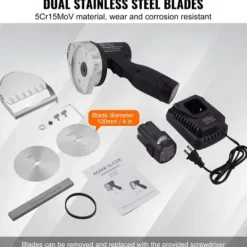 Köttskivare-Elektrisk shawarmakniv, 21x13x20 cm, rostfritt stål