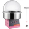Elektrisk sockervaddsmaskin 1000 W, kommersiell godismaskin med lock, rostfri skål och sockerskopa, perfekt för evenemang