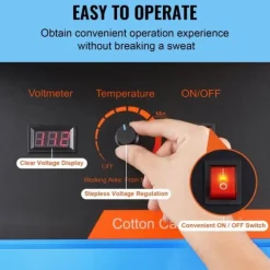 Elektrisk sockervaddsmaskin 1000 W, kommersiell godismaskin med rostfri skål och sockerskopa, perfekt för fester och evenemang