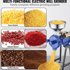 Matkvarnar-Elektrisk spannmåls kornkvarn 3000W, majs och vete, hög effekt, effektiv malning, kompakt design för köket