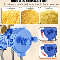 Matkvarnar-Elektrisk spannmåls kornkvarn 3000W, majs och vete, hög effekt, effektiv malning, kompakt design för köket