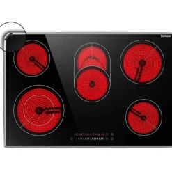 Spishällar-Elektrisk spishäll, 8400W, 30,3" B x 20,5" D x 1,7" H, 220V - 240V, Kompatibel med alla köksredskap, Barnsäkerhetslås