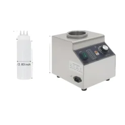 Matuppvärmare-Elektrisk såsvarmare, temperaturkontroll, 680 ml kapacitet,Silver