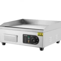 Elektriska Stekpannor & Wokar-Elektrisk stekhäll, 45x30x1 cm, rostfritt stål