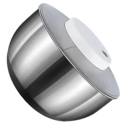 Salladsslungor-Elektrisk stor salladssnurra rostfritt stål 4500 ml Effektiv salladssnurra för torkning av bladgrönsaker frukt