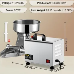 Elektrisk tomatpress, 49x23x34,5 cm, rostfritt stål