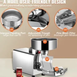 Elektrisk tomatpress, 49x23x34,5 cm, rostfritt stål