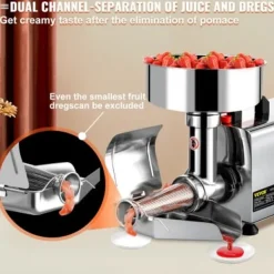 Elektrisk tomatpress, 49x23x34,5 cm, rostfritt stål