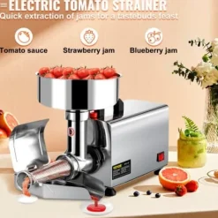 Elektrisk tomatpress, 49x23x34,5 cm, rostfritt stål