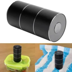 Vakuumförpackare-Elektrisk Vakuumförseglare Pump Bärbar Mini Hushållsförseglingsförpackningsenhet Svart med USB-strömkabel