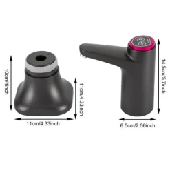 Vattenkylare-Elektrisk Vattendispenser - Pump - Flöde 1,2 L/min - Batteri 1200 mAh - USB-laddning 5 V 4 W - Tyst 55 dB - För flaska/bord - Svart