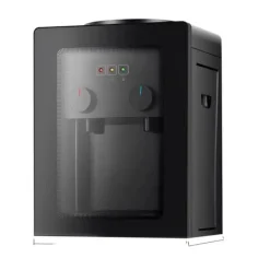 Elektrisk Vattendispenser, Kompakt Storlek, Varm/Kall Funktionalitet, Rostfritt Stål Foder,Svart