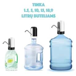 Elektrisk vattenpump för flaskor - USB-laddningsbar - 20L/5min - Vattenpump för flaskor