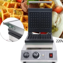 Våffeljärn-Elektrisk Våffeljärn, 1500W Effekt, Non-Stick Beläggning,2