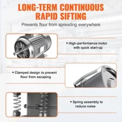 Durkslag & Silar-Elektrisk vibrerande siktmaskin, 40+60 Mesh, Automatisk sifter, shaker, hög effektivitet, justerbar hastighet