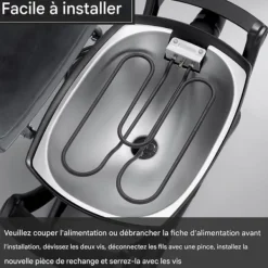 Grillar-Elektrisk Värme för Grill - Ersättningsvärmeelement för Grillar - 2200W, Kompatibel med Weber 66631 Weber Q140 Q1400