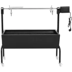 vidaXL Grillugnar & Ugnar Med Roterande Stekspett-Elektriskt grillspett rotfritt stål