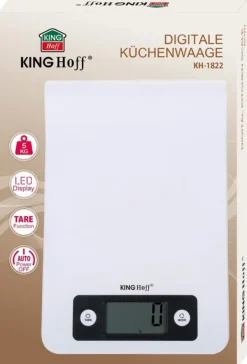 Köksvågar-Elektronisk köksvåg 1g 5kg på skena KINGHOFF KH-1822