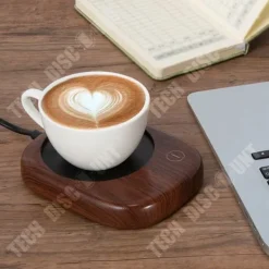 Dryckvärmare-El-elektrisk kaffevärmare - TD® - 3 hastigheter - Termostat - 20W - Elegant trädesign