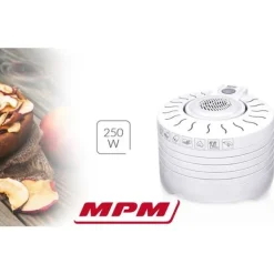 Torkugnar-El-elektrisk torkare, 5 uttöjbara plattor på 28 cm MPM MSG-01 250W Vit 07119