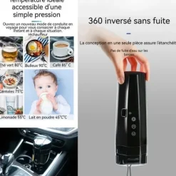 Elkanna INNOVTEC 400ml 12/24V 100°C Rostfritt stål 304 bilkokare vattenkokare Ta med svart