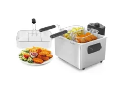 Emerio DF-107090, Frituregryde, 5 L, Enkelt, Sort, Rustfrit stål, Dreje, Stand-alone