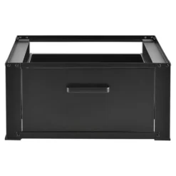 [en.casa] Tvättmaskiner-® Tvättmaskinstativ-Förhöjningssockel-med utdragbar låda-63x54x31cm-stål-svart-max150kg