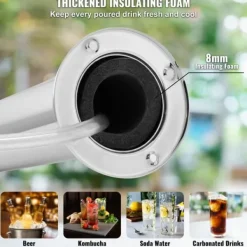 Ölkranar-Enkel Tap Kegerator Tornsats, Kegerator Öltorn & A-System Fatskoppling