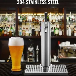 Ölkranar-entapps öltorn i rostfritt stål med droppbricka, kompletta tillbehör, enkel montering, applikation för flera scener