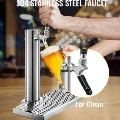 Ölkranar-entapps öltorn i rostfritt stål med droppbricka, kompletta tillbehör, enkel montering, applikation för flera scener