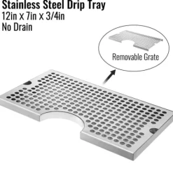 Ölkranar-entapps öltorn i rostfritt stål med droppbricka, kompletta tillbehör, enkel montering, applikation för flera scener