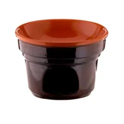 Fondueset-ERBJUDANDE 12 FÖR FÖR BAGNA CAUDA CM 14 BRUNA TERRE D'UMBRIA + 50 T-LIGHT LJUS SOM GÅVA