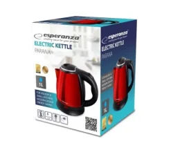 Vattenkokare-Esperanza EKK128R vattenkokare Parana 1L Svart, Röd 1350 W