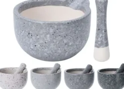 Mortlar & Mortelstötar-Excellent Houseware Keramisk kryddmortel 10,5 cm med stöt