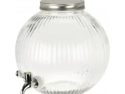 Excellent Houseware Rund vattendispenser, glas, 5500 ml