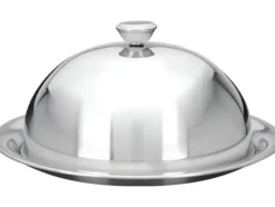 Excellent Houseware Serveringsbricka i stål med klotplatta 20 cm universal