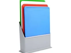 Excellent Houseware skärbräda Stand skärbrädor färgad plast 4 st.