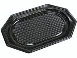 Fad 25x35 cm Lille Plast PET Sort Låg på 73701,10 ps x 10 stk/krt