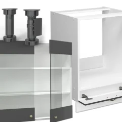 Fame-Line hörnkök, 160 x 190 cm, PT Antracit, Antracit-guld/vit, Vicco