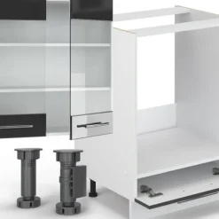 Fame-Line kök, 300 cm, PT Ek, Blank antracit/vit, Vicco