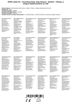 Ölkranar-Fatkoppling, Fatkopplingar, Keg koppling, Keg-förslutning S Typ / S-koppling, o. utlopp (källaruttag) 2x 5/8