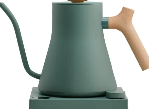 Vattenkokare-Fellow Stagg EKG PRO - vattenkokare - mattgrön med handtag i lönn